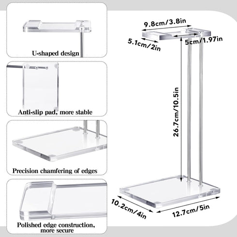 Acrylic Headphone Stand Headset Holder for Desk, Clear Acrylic Gaming Headset Stand Universal Headphone Holder for Desktop Display Office Accessor...