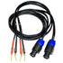CESS-276-6f Braided-Type Pin Banana Plug to Speakon Speaker Cable, Secure Contact with Spring Clips, Super Soft Silicone 12 Gauge Wires (6 Feet)...