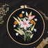 CHWANG Embroidery Starter Kit 4 Pack Floral Cross Stitch Beginner Kit with Plastic Hoop, Instructions and Threads, Full Range of Embroidery Kits f...