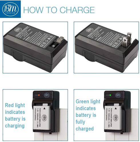 Big Mike's BM Premium LP-E5 Battery and Charger Kit for Canon EOS Rebel XS, Rebel T1i, Rebel XSi, 1000D, 500D, 450D, Kiss X3, Kiss X2, Kiss F Digi...