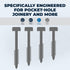 Kreg SPS-F125-100 Zinc Pocket Screws, 1-1/4 Inch #6 Fine Thread, Pan Head (100 Count)...