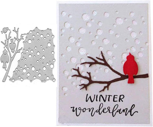 Bird Perch Net Metal Die Cuts,Spring Bird Net Tree Cutting Dies Cut Stencils for DIY Scrapbooking Album Dies Card Making Silver 10.7cm x 12.4cm4.2...