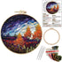 Liveish Friendship Gifts Embroidery Kits for Beginners,Landscape Embroidery kit,Embroidery kit for Beginners Adults DIY Cross Stitch Kits with Pat...