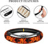 Flames Burning Fire Elastic Steering Wheel Cover, Universal 15 Inch Fit, Neoprene Rubber Car Steering Wheel Covers, Anti-Slip Car Accessories For ...