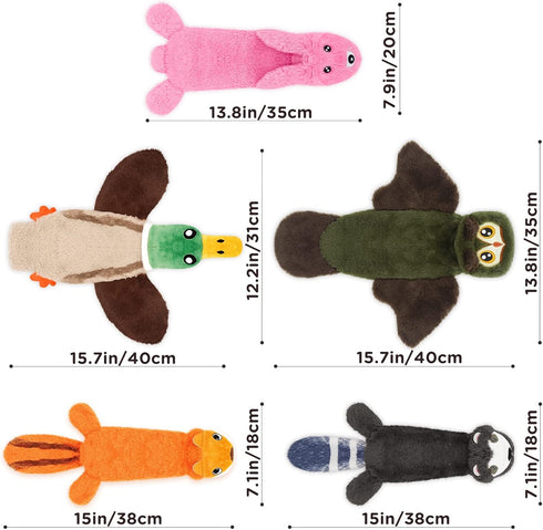 FIREOR Dog Squeak Toys, No Stuffing Plush Crinkle Water Bottle Dogs Chew Toy for Small Medium Large Breed Chewer Squeaky Tough Durable Puppy Teeth...
