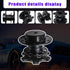 Pack-1 Car Steering Wheel Quick Release, 3.34" x 2.75" Alloy 6 Hole Racing Modification Steering Wheel Device, Wheel Heightening Adapter, Universa...