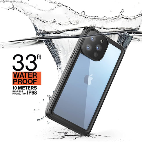 inkolelo Compatible with iPhone 13 Pro Max Waterproof Case, Built-in Screen Full-Body Protector with Floating Strap IP68 Waterproof Case for iPhon...