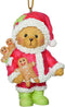 Roman 133476 Santa Suit Teddie Ornament Cherished, 3.25 inch, Multicolor...