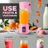 Portable Blender - Compact and USB Rechargeable Personal Travel Blenders for Smoothies, Shakes and Ice - Mini Fruit Juice Mixing Shaker Bottle - 3...