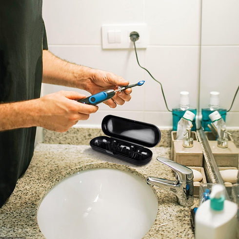 Fowecelt 2 Pack Electric Toothbrush Travel Case for Oral-B Pro and Other Electric Toothbrush, Portable Travel Toothbrush Holder (Black & White)...