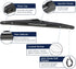 X AUTOHAUX Rear Windshield Wiper Blade Replacement for Jeep Wrangler JK 2007 2008 2009 2010 2011 2012 2013 2014 2015 2016 2017 2018...