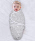 The Peanutshell Baby Swaddle Blankets for Boys or Girls, Grey Safari Animals & Stars, 3 Pack Wrap Set (Medium/Large)...