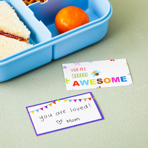 Juvale 60 Pack Motivational Lunch Box Notes for Kids – Cute, Joking, and Encouraging Note Cards to Inspire Kids to do Their Best in School (2 x 3....