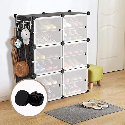 30Pcs Wire Cube Plastic Connectors Plastic Grid Cube Organizer Connector for Modular Closet Storage Organizer and Wire Shelving (Black)...