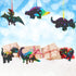 Outus 120pcs Scratch Dinosaur Craft Art Kits for Kids with 48 Scratch Dinosaur Paper24 Wooden Styluses and 48 Ribbons for Theme Birthday Party Gam...