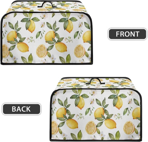 Crock for Pot Cover 6-8 qt Yellow Lemon Slow Cooker Dust Cover with Pocket for Accessories Keep Slow Cooker Free From Dust...
