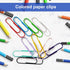 Colorful Paper Clips Large, Pack of 30 Bright Vinyl Coated Jumbo Paper Clips for Papers School Office Supplies 10 cm...