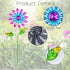 4 Pcs Metal Flower Garden Stakes, 16.3inch Outdoor Garden Decor Metal Flower Stick for Patio, Lawn, Yard, Pathway...