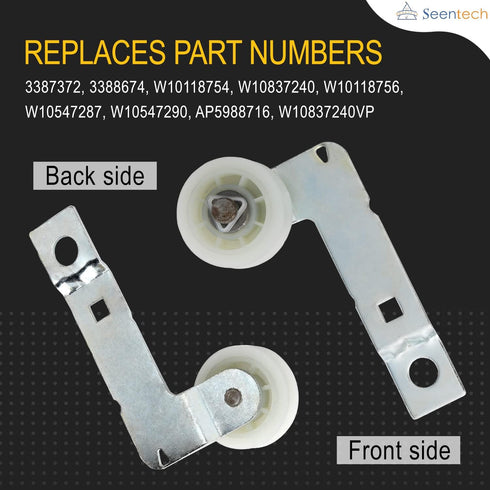 W10837240 Dryer Idler Pulley with Bracket by Seentech - Exact Fit for Whirlpool Kenmore Dryer Replace: 279640 W10118756 W10547290 PS11726337 3387372 3388674, W10118754