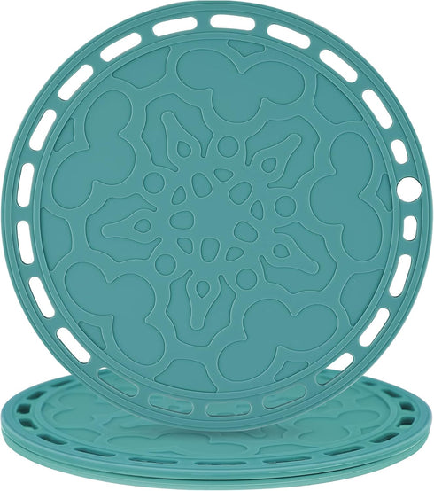 Smithcraft Trivets Mats for Hot Pots and Pans, Big Round Silicone Pot Holder Hot Pads for Hot Dishes, Mats for Countertops, Tables, Spoon Rest Sma...