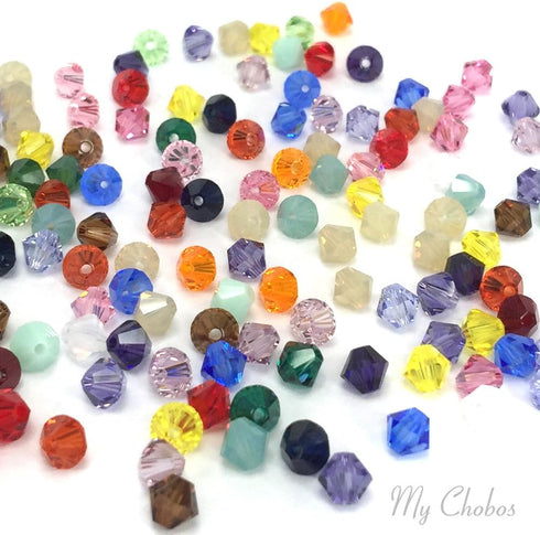 50 pcs Swarovski 5328 6mm Crystal Xilion Bicone Beads Rhinestones DIY Jewelry Marking Assorted Mix Colors from Mychobos (Crystal-Wholesale)...