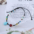 Boho Turquoise Anklet Bracelet Colorful Seed Bead Ankle Blue Turquoise Dangle Anklet Bracelet Black Wax Rope Anklet Rainbow Rice Bead Foot Anklet ...