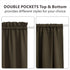 Aquazolax Blackout French Door Curtain Window Coverings for Privacy - Blackout Curtains Drapery Rod Pocket Entry Door Side Panels 25x72 Inches - 1...