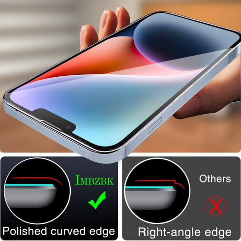 IMBZBK 3 Pack Screen Protector for iPhone 14 Tempered Glass with 3 Pack Camera Lens Protector, Accessories 9H Anti Scratch for Apple 14, 2.5D Curv...