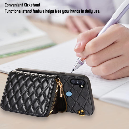 Furiet Detachable Crossbody Strap Wallet Case for Samsung Galaxy A11/M11 with Zipper Purse, Multi Card Slots and PU Leather Stand Shockproof Cell ...