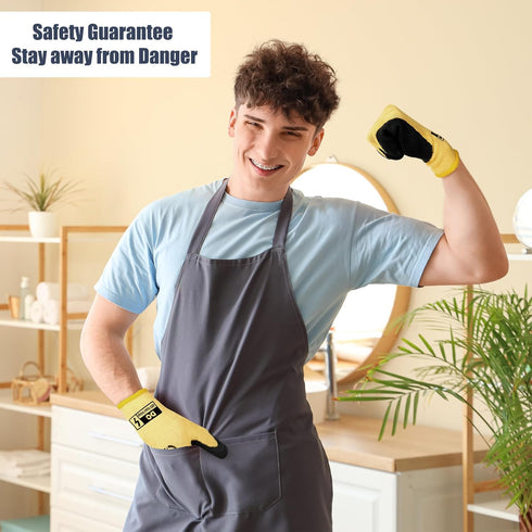 Insulated Electrician Gloves 400V High Voltage Resistant Gloves Flame Retardant Work Gloves, Electrical Rubber Non-slip Texture Design Gloves for ...