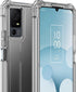 for TCL 40 XL Case, with Tempered Glass Screen Protector Crystal Clear Full-Body Rugged Hybrid Bumper Shockproof Protective Phone case Cover for T...