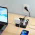 Power Strip Surge Protector with 9 Outlet 3 USB Ports, Fireproof Desktop Charging Station with Flat Plug Wall Mount 5 ft Long Extension Cords for ...
