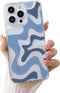 Ginkgonut Compatible with iPhone 13 Pro Max Case, Fashion Simple Cute Wavy Pattern Case for Women Girls Soft TPU+Hard PC Protection Case for iPhon...
