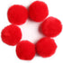 SUSULU Red Fluffy Faux Fur Pom Poms Pompoms with Tiny Loop Ball Crafts Holiday Pom Poms Balls DIY Keychain Supplies Party Decorations Hats Shoes G...