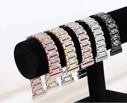 Bling Bands Compatible with fitbit Sense 2/Sense/Versa 4/Versa 3, Women Replacement Wristbands Dressy Luxurious Bracelet for Ladies...