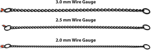 Dogline Herm Sprenger Black Stainless Steel Choke Dog Training Collar with Clicker No-Pull Slip Chain for Small Medium Large Dogs for Easy Control...