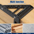 Carpenter Square Hole Position Scribing Ruler, 3D Woodworking Square Multi Angle 22.5-90 Degree Measuring Ruler with Angle Pin Versatile Speed Squ...