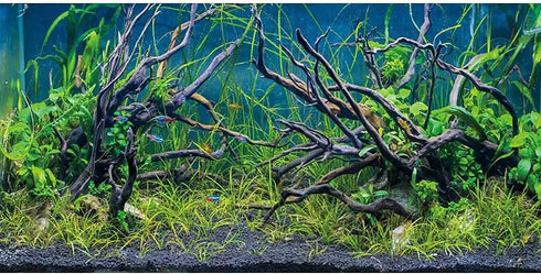 AWERT 36x24 inches Tropical Fish Tank Background River Bed & Lake Aquatic Plant Undersea Tree Branch Aquarium Background Vinyl...