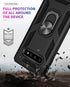 Androgate for Samsung Galaxy S10 Plus Case with HD Screen Protectors, Military-Grade Metal Ring Holder Kickstand 15ft Drop Tested Shockproof Cover...