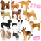 ONEST 13 Pieces Mini Dog Figurines Playset Hand Painted Tiny Dogs Realistic Detailed Plastic Puppy Figures Toys for Kids Adults...