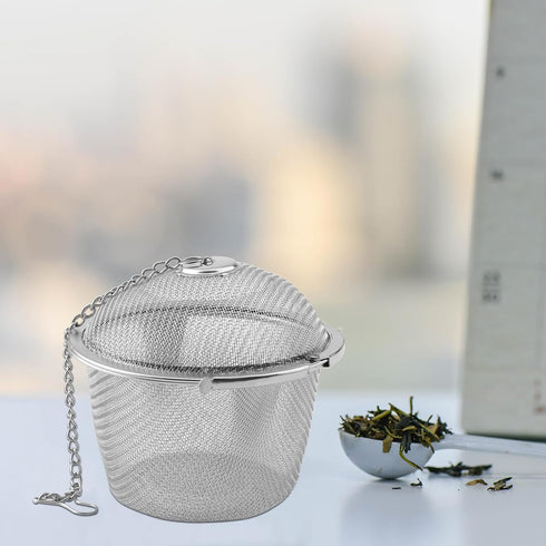 Set of 5 Tea Infuser for Loose Tea, 5 Sizes Fine Mesh Tea Strainer with Chain, Stainless Steel Tea Ball Infusers for Loose Tea Spices Herbs...
