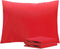 NTBAY Standard Pillowcase Set - 2 Pack Brushed Microfiber 20x26 Pillowcases - Soft, Wrinkle-Free, Fade-Resistant, Stain-Resistant, Red Pillowcases...