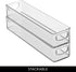 iDesign Small Stackable Pantry Bin with Handles - Organizer Bins for Kitchen, Clear, Made in USA...