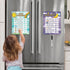 JJPRO Magnetic Kids Daily Schedule Whiteboard-Fridge Magnet to Log Bedtime Routine-Sun Morning Routine Activity Poster,Dry Erase Routine Chart Che...