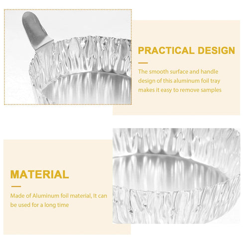 100Pcs Weigh Boats Lab Tray - 42ml Aluminum Round Dishes Weigh Container for Scale Mixing Liquid and Powder...