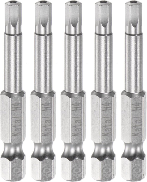 5pcs H4 Hex Screwdriver Bit 1/4" Hex Shank 2" Length Magnetic Security Screw Driver Power Tool...