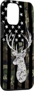 Deer Hunting Camouflage American Flag Whitetail Buck USA Case for iPhone 12 mini...