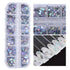 Nail Art Glitter Sequins Nail Art Supplies 12 Grids Holographic Laser Silver Nail Decals 3D Butterfly Letter Heart Nail Art Stickers for Acrylic N...