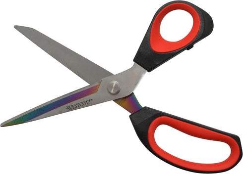 Westcott 17780 9.5-Inch Tailor Scissors for Crafting, Red/Black...