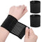 2 PCS Elastic Wrist Support Band Wrap Breathable Wrist Brace Adjustable Wrist Straps Support Relieves Wrist Pain Arthritis Tendonitis Sports Use f...